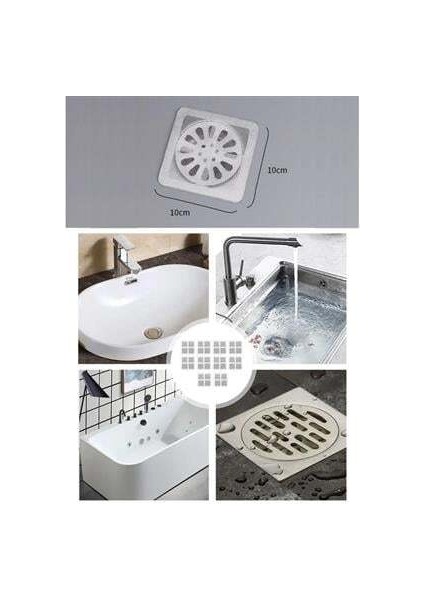 10'lu Lavabo Süzgeci Banyo Gider Kapatıcı Sineklik Tamir Kiti Pratik Banyo Saç Kılı Tutucu modelleri