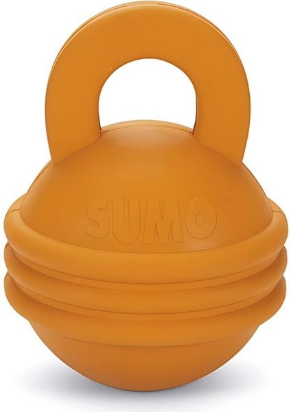 Sumo Kettlebell Dog Toy Rubber Orange 16 x 12 x 12 cm