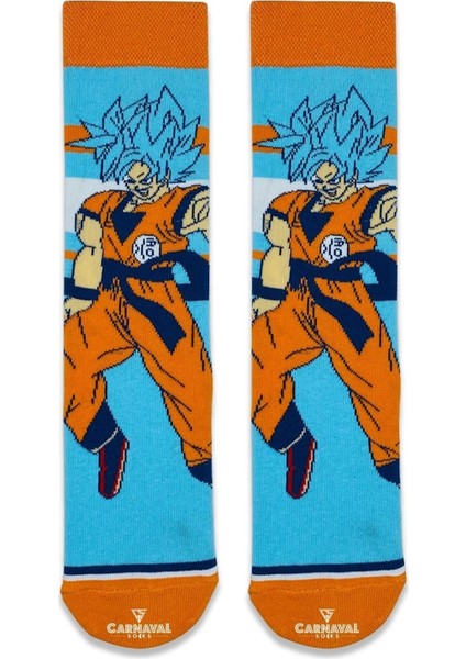 Anime Super Saiyan Desenli Renkli Çorap