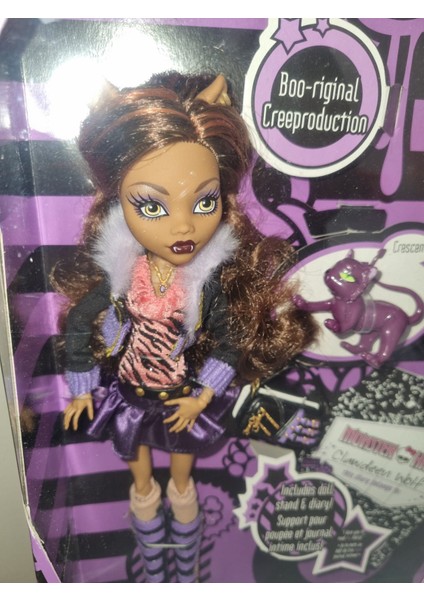 Escoines Koleksiyon Clawdeen Wolf Reproduction Doll With Doll Stand & Accessories 3996366D3977011549