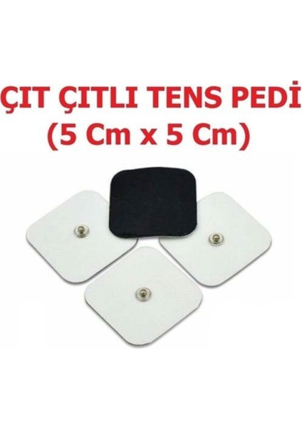 Kare çıtçıtlı 4'lü yedek tens pedi, elektrikli tedavi cihazı için ideal seçim modelleri