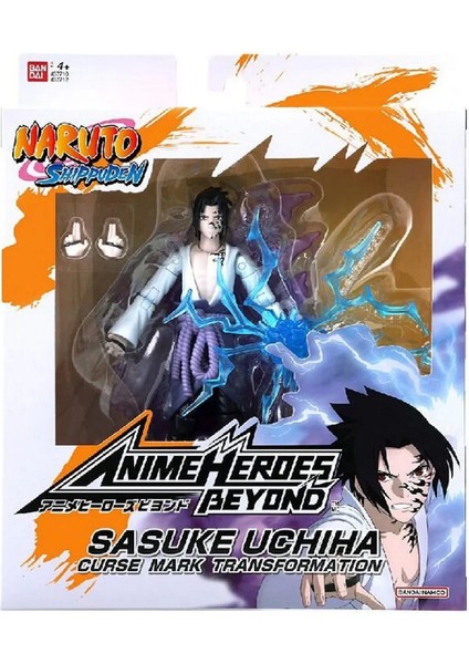 Bandai Anime Heroes Naruto Sasuke Uchiha Figür ve Aksesuar Seti 16 cm