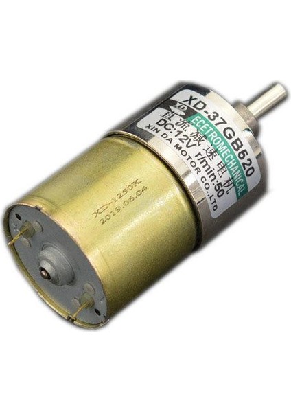 12V 50RPM Redüktörlü DC Motor (26 kg.cm)