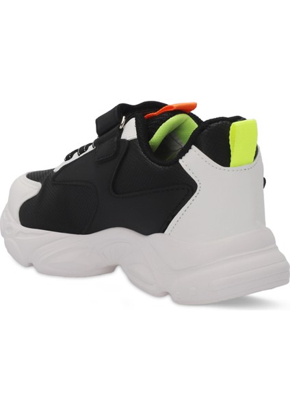 NABIL Unisex Çocuk Sneaker Koşu & Yürüyüş Ayakkabısı Siyah / Beyaz