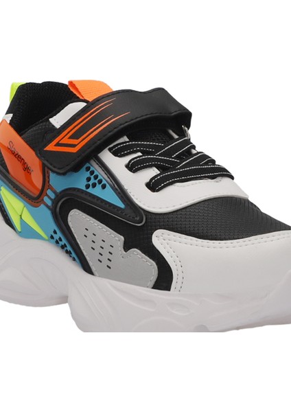 NABIL Unisex Çocuk Sneaker Koşu & Yürüyüş Ayakkabısı Siyah / Beyaz