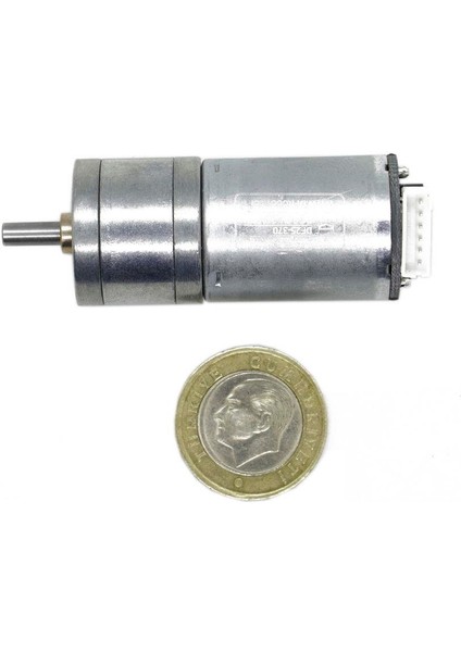 6V 210RPM Enkoderli Metal Redüktörlü DC Motor