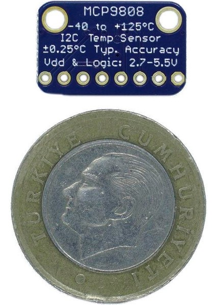 MCP9808 Yüksek Doğruluk I2C Sıcaklık Sensörü Tümleşik Kartı
