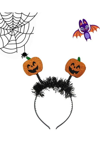 Cadılar Bayramı Simli Balkabağı Taç Halloween Parti Aksesuarı Turuncu fiyatları