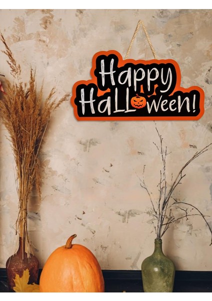 Ahşap Happy Halloween Yazısı 30X1,2X16 cm