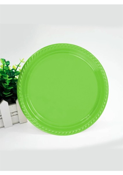 Plastik Tabak Yeşil Renk 25'li