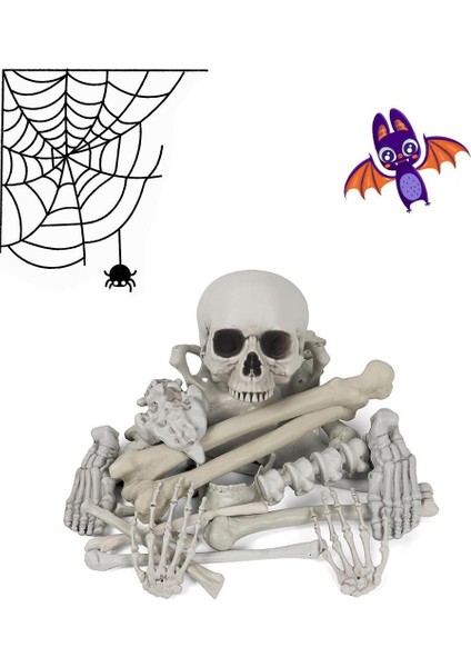 Cadılar Bayramı Iskelet Parçaları Halloween Parti Dekoru 19'lu