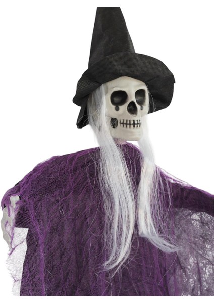Cadılar Bayramı Şapkalı Iskelet Asılabilir Halloween Parti Dekoru Mor modelleri