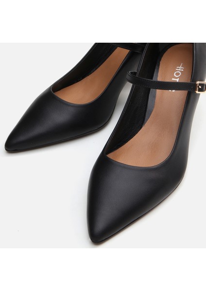 01AYH290860A100 MARY Jane Deri Siyah Kadın Stiletto fırsatları