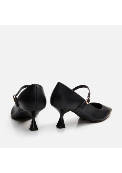 01AYH290860A100 MARY Jane Deri Siyah Kadın Stiletto indirimleri