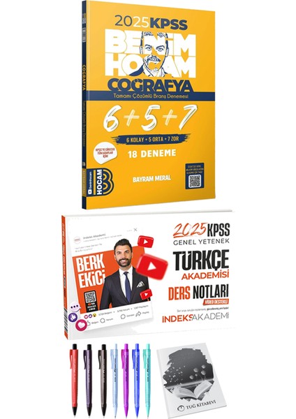 Benim Hocam 2025 Kpss Coğrafya 18 Deneme - 2025 Kpss Türkçe Akademisi Video Ders Notları