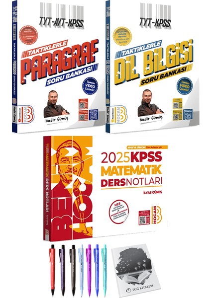 Benim Hocam Taktiklerle Paragraf Dil Bilgisi Soru Bankası - 2025 Kpss Matematik Ders Notları