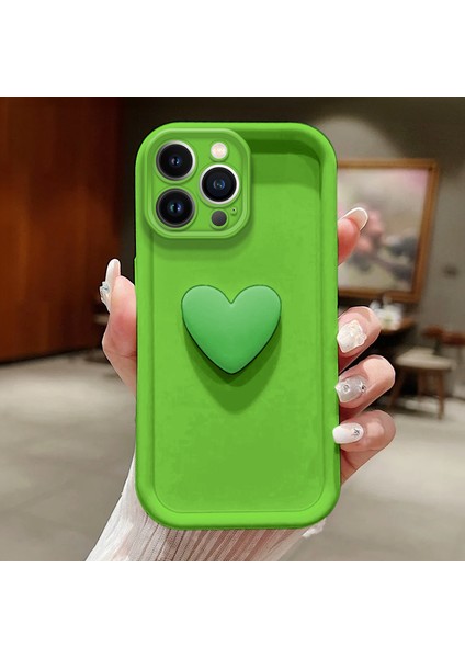 Apple iPhone 12 Pro Uyumlu Kılıf Zebana Amour Silikon Kılıf Açık Yeşil