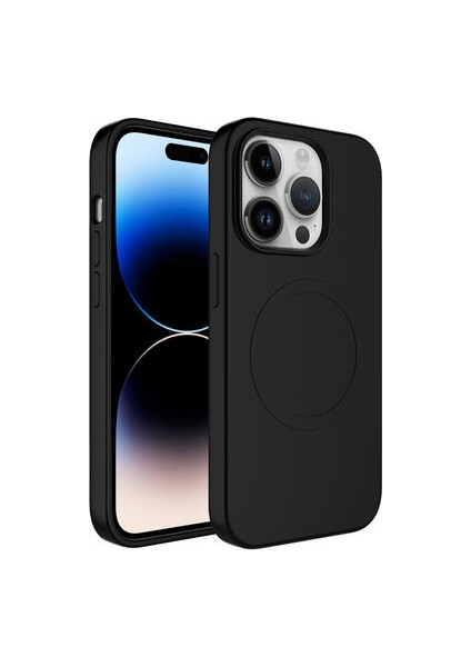 iPhone 13 Pro Kılıf Magsafe Wireless Şarj Özellikli Pastel Renk Silikon Plas Kapak