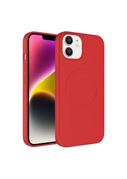 iPhone 11 Kılıf Magsafe Wireless Şarj Özellikli Pastel Renk Silikon Plas Kapak