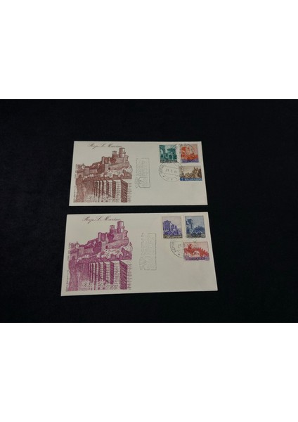 1966 San Marino Tam Seri 2 Adet Ilk Gün Zarfı