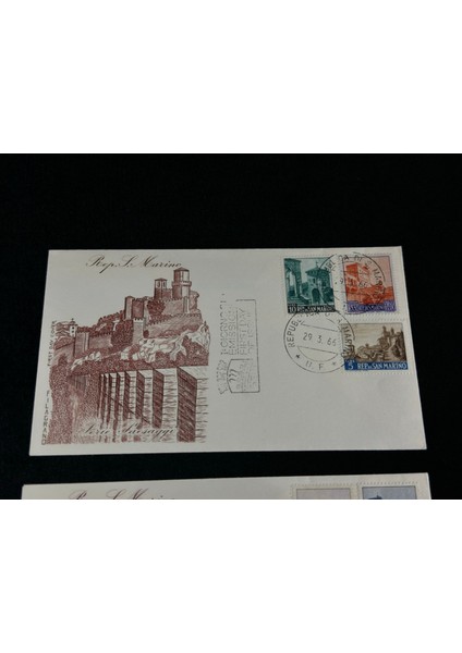1966 San Marino Tam Seri 2 Adet Ilk Gün Zarfı