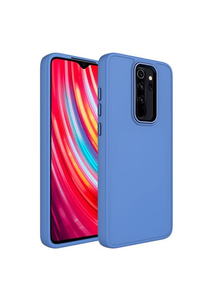 Redmi Note 8 Pro Kılıf Metal Çerçeve ve Buton Tasarımlı Silikon Luna Kapak
