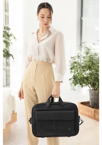 Lüx Unisex Ofis Evrak Çantası Laptop Bölmeli 16" & 17" fiyatları