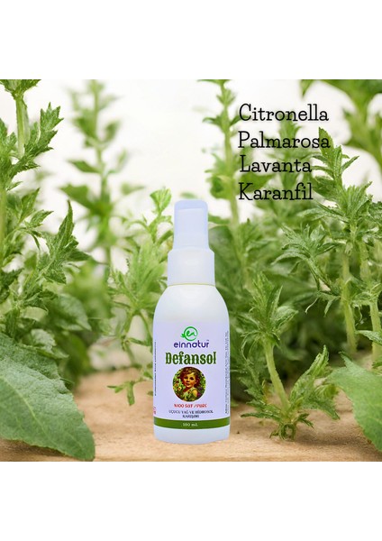 Defansol, %100 saf Uçucu Yağ ve Hidrosol Karışımı, Aromaterapik Bitkisel Koruyucu Sprey, 100 Ml, Bit Sinek Böcek Kovucu