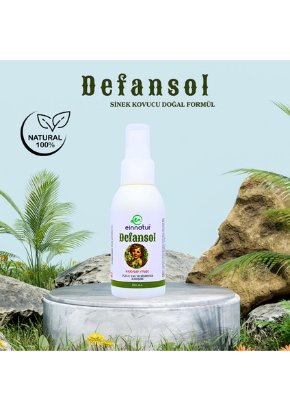 Defansol, %100 saf Uçucu Yağ ve Hidrosol Karışımı, Aromaterapik Bitkisel Koruyucu Sprey, 100 Ml, Bit Sinek Böcek Kovucu