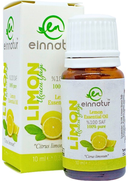 Ein Natur Limon Uçucu Yağı, % 100 Saf, 10 ml, Citrus limon essential oil