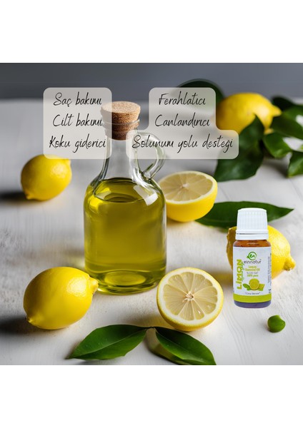 Ein Natur Limon Uçucu Yağı, % 100 Saf, 10 ml, Citrus limon essential oil