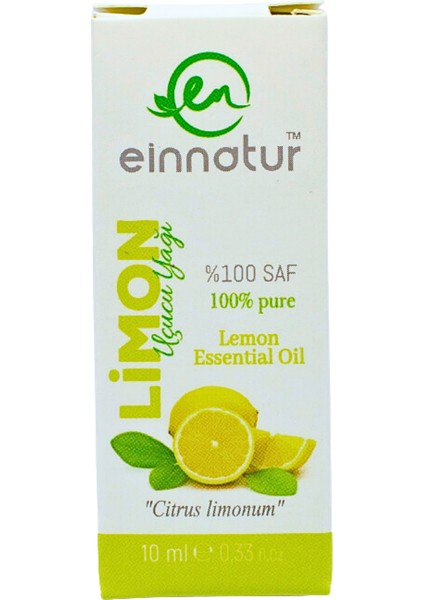 Ein Natur Limon Uçucu Yağı, % 100 Saf, 10 ml, Citrus limon essential oil