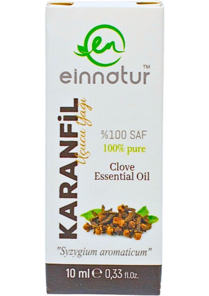 Karanfil Uçucu Yağı 10 ml, saf, Syzygium aromaticum essential oil, öjenol içerir.