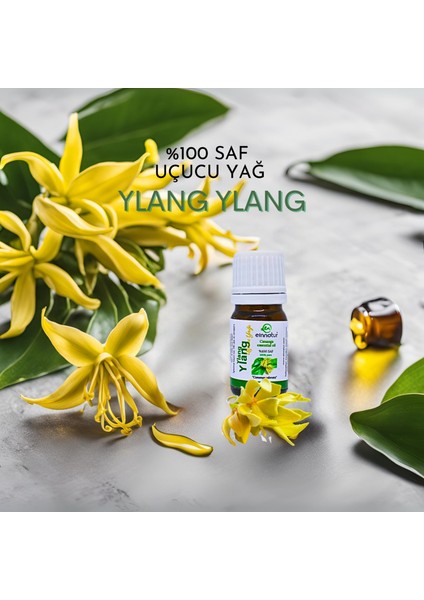 Ylang Ylang Uçucu Yağı, 5 ml, %100 saf, Cananga odorata essential oil
