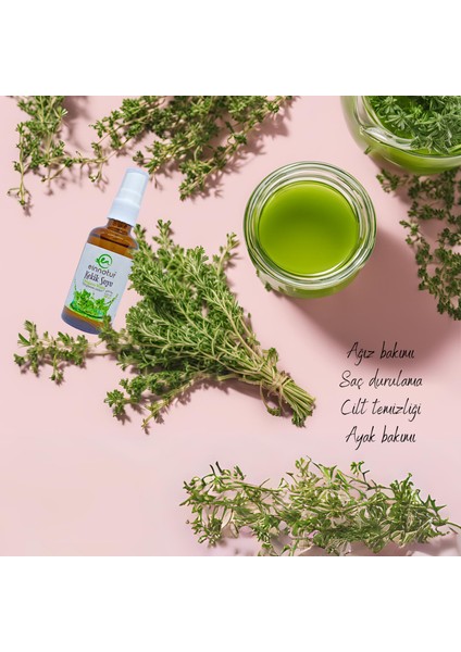 4'lü Hidrolat-Lavanta Suyu, Gül Suyu, Kekik Suyu, Adaçayı Suyu (50 ml Spreyli)