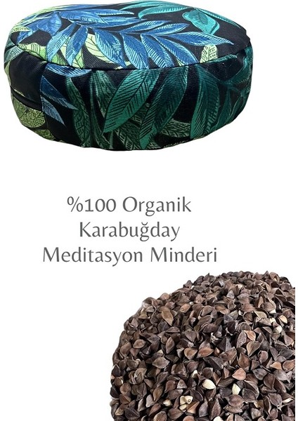 Karabuğday Dolgulu Zafu Meditasyon Minderi  %100 Duck Kumaş Karabuğday Meditasyon Minderi