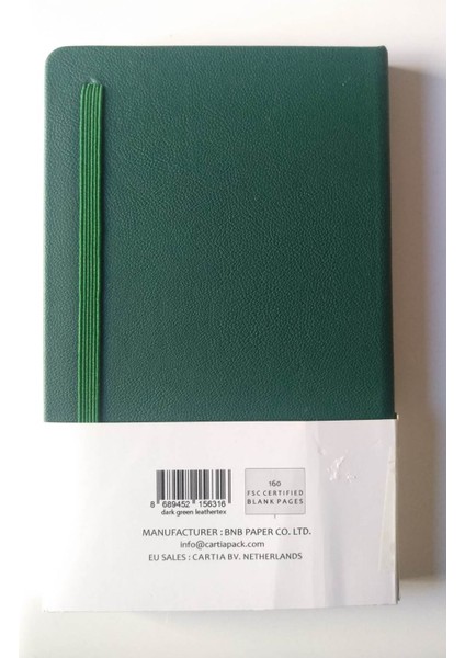 Düz Renk K.yeşil Deri Sert Kapak 13X21CM.HAFF Not Defter fiyatları