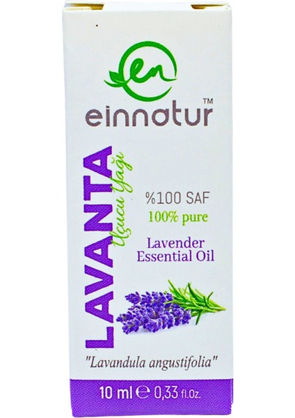 Ein Natur 2 adet Lavanta Uçucu Yağı, 10 ml, Lavandula Angustifolia, Linalol ve Linalil Asetat