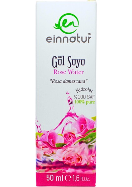 2 Adet Doğal Yağlı Gül Suyu, %100 Saf Rosa Damascena Hidrosol 50 ml