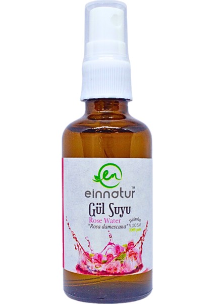 2 Adet Doğal Yağlı Gül Suyu, %100 Saf Rosa Damascena Hidrosol 50 ml