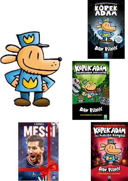Köpek Adam Serisi 1 - 2 - 3 Ilk 3 Kitap Set - Defter Hediyeli