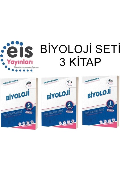 Eis Yayınları  Yks Daf Biyoloji 1-2-3 Set (3 Kitap) Yeni Mavi Seri Ders Anlatım Föyleri