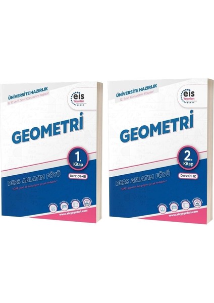 Eis Yayınları  Yks Daf Geometri 1-2 Set (2 Kitap) Yeni Mavi Seri Ders Anlatım Föyleri