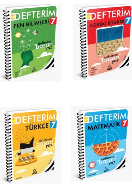 7.Sınıf Matematik Defterim- 7.Sınıf Türkçe Defterim- 7.Sınıf Fen Defterim- 7. Sınıf Sosyal Bilgiler Defterim