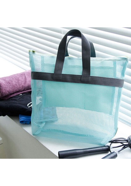 Örgü Plaj Çantası Çanta Su Geçirmez Yüzmek Yıkama Seyahat Taşıma Çantaları Omuz Mavi (Yurt Dışından) modelleri