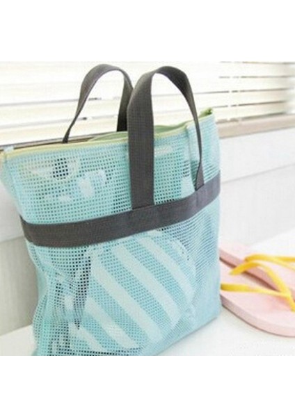 Örgü Plaj Çantası Çanta Su Geçirmez Yüzmek Yıkama Seyahat Taşıma Çantaları Omuz Mavi (Yurt Dışından) fırsatları