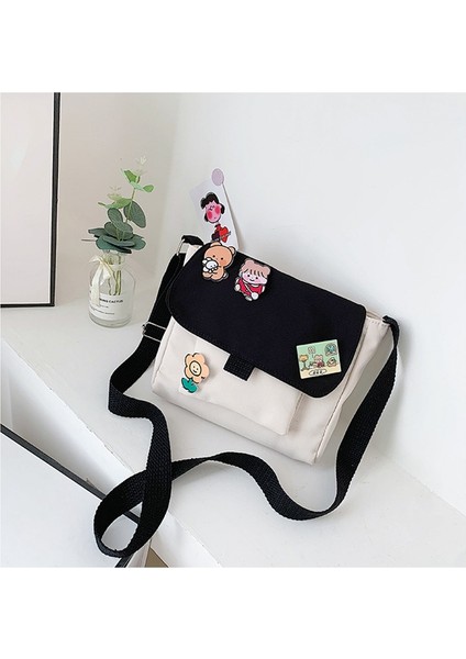 Kore Sevimli Küçük Çanta Yumuşak Kardeş Kız Kalp Öğrenci Omuz Japon Harajuku Messenger Kadın Siyah (Yurt Dışından) fiyatları
