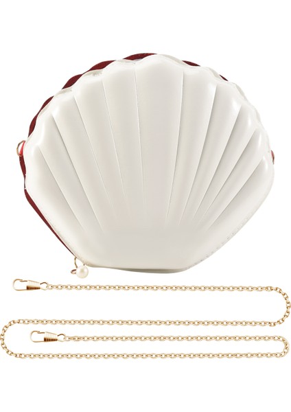 Kadın Kızlar Küçük Denizkızı Deniz Kabuğu Çanta-Vücut Omuz Çantaları Glitter Payetler Zincir Akşam Çanta, Beyaz (Yurt Dışından) fiyatları