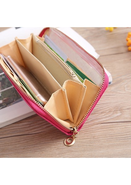 Uzun Kadın Cüzdan Kadın Bozuk Para Cüzdanı Kart Sahibi Pu Debriyaj Çanta Siyah (Yurt Dışından) fırsatları