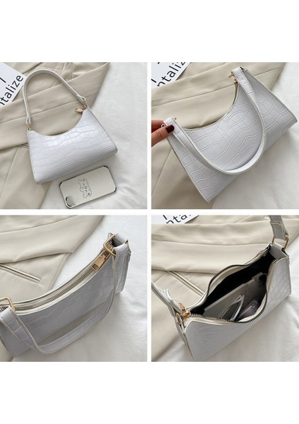 Bayan Alışveriş Çantaları Çanta Omuz Zinciri Koltuk Altı Kadın Küçük Kare Beyaz (Yurt Dışından) fiyatları